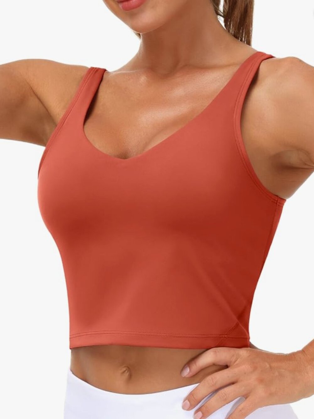Lululemon Align *Dupe* longline v-neck crop top with built-in-bra